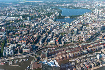 Hamburg, Germany and Suburbs frome above