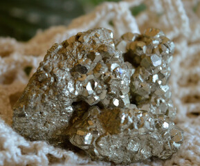 close up of a pyrite mineral