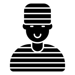 Unique design icon of prisoner 