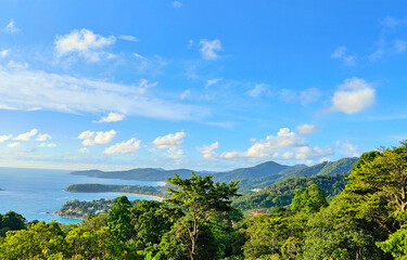 Sunny afternoon. wonderful springtime landscape in mountains. grassy field and rolling hills. rural...