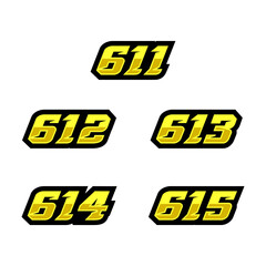 Racing Number Logo Design Vector