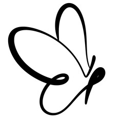 Butterfly line art