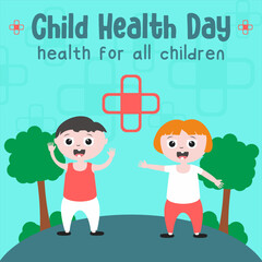 beautiful banner for health day for children 