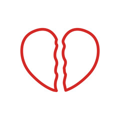 Heart line icon illustration. Simple design editable. Design vector