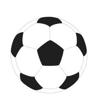 Soccer ball or Football  template with natural color uses for sports game.  soccer ball or football ball on white background.