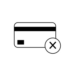 
An image of a bank card with a negative payment decision.