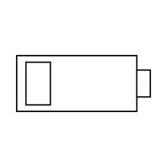 The image of charging on one division. Vector icon.