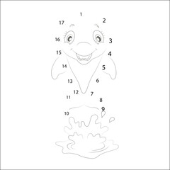 funny number coloring page for kids