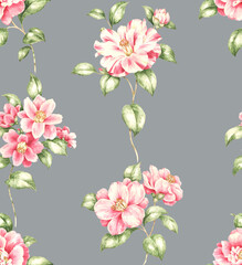 Obraz na płótnie Canvas Classic Popular Flower Seamless pattern background.Perfect for wallpaper, fabric design, wrapping paper, surface textures, digital paper.