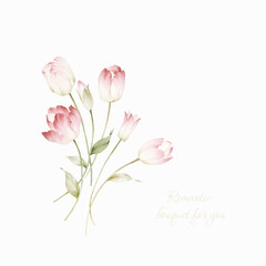 Flowers watercolor illustration.Manual composition.Big Set watercolor elements，Design for textile, wallpapers，Element for design,Greeting card