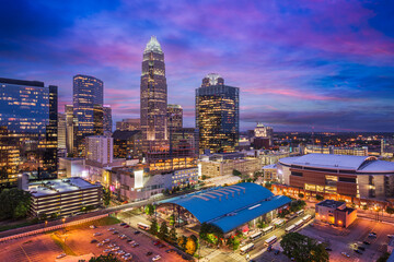 Obraz premium Charlotte, North Carolina, USA Uptown Skyline