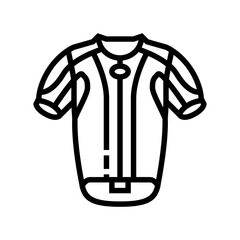 airbag vest motorcycle accessory line icon vector. airbag vest motorcycle accessory sign. isolated contour symbol black illustration
