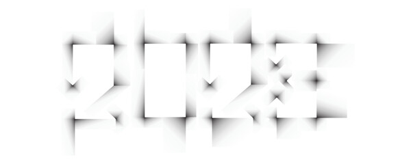 white background Simple 2023 geometric pattern design with space for your text.