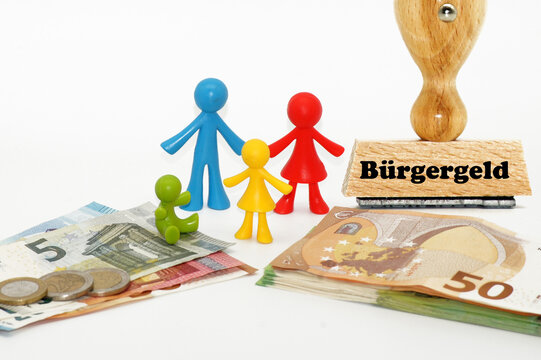Stempel Schriftzug B&uuml;rgergeld Freisteller