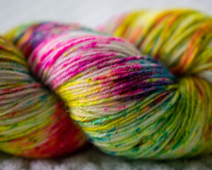 Hand dyed wool