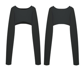Black woman sweater. vector illustration - obrazy, fototapety, plakaty