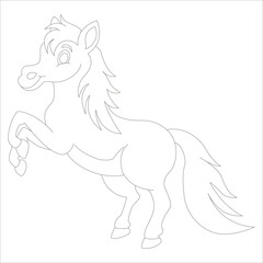 funny unicorn coloring page for kids