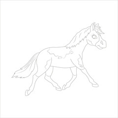 funny unicorn coloring page for kids