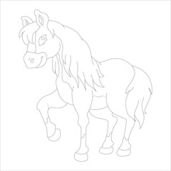 funny unicorn coloring page for kids