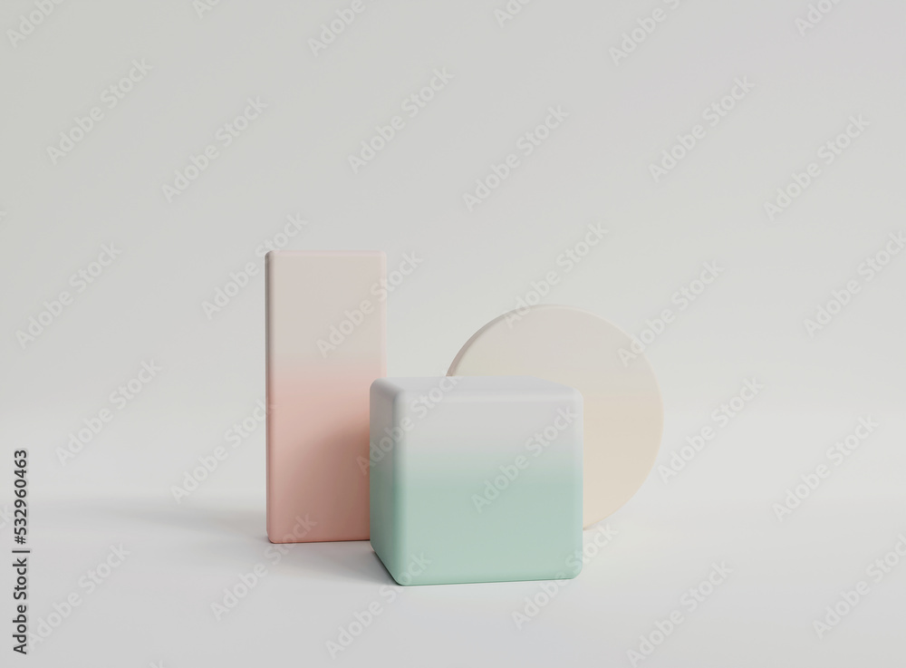 Poster empty cylinder podium on minimal background. abstract minimal scene with geometrical forms. design f