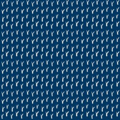 dark blue seamless pattern with white hand-draw stroke
