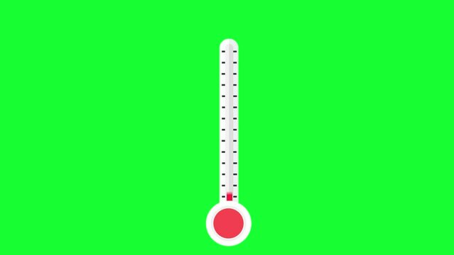 clinical Thermometer with rise in temperature mercury based thermometer science concept animation 