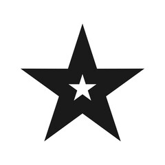 Double Five Point Star Shape Icon