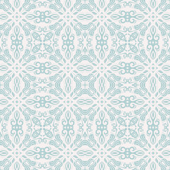 Classic seamless vector light blue and white pattern. Damask orient ornament. Classic vintage background. Orient pattern for fabric, wallpapers and packaging
