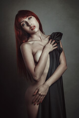 Beautiful red hair vampire - 532964818