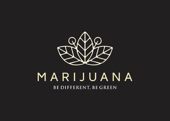 cbd oil marijuana cannabis leaf logo icon flower extract hemp medical herbal