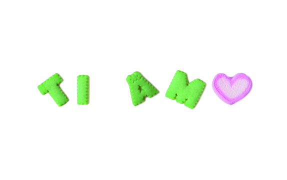 TI AMO, meaning I LOVE YOU in Italian spelled with lime green alphabet cookies and lilac marshmallow on transparent background, png file - Powered by Adobe