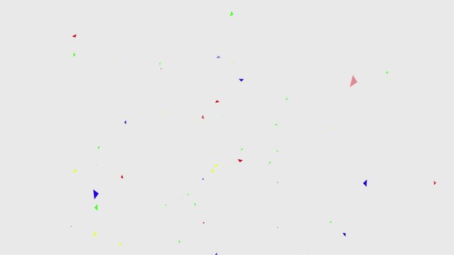 Confetti with colourful particles, Particle exploding, Animation of falling colorful confetti, confetti effect with alpha channel, Confetti rain.