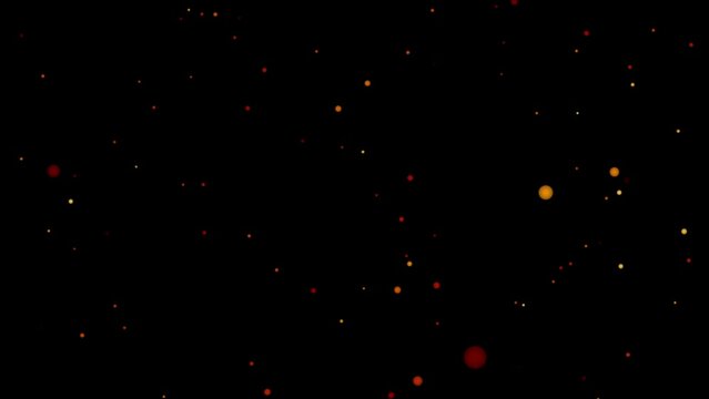 Abstract Particle Ball jumping randomly, Multicolor balls rotating out of gravity, Sphere bubbles 3d loop, Abstract animated motion graphic, Fire balls, particle multicolor ball random moving 4k
