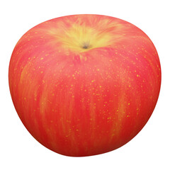 3d illustration of red apple isolated.