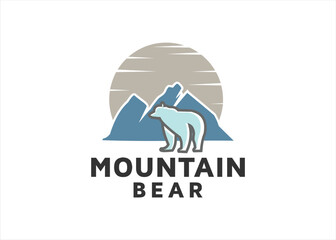 mountain bear logo design