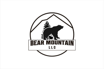 mountain bear logo design