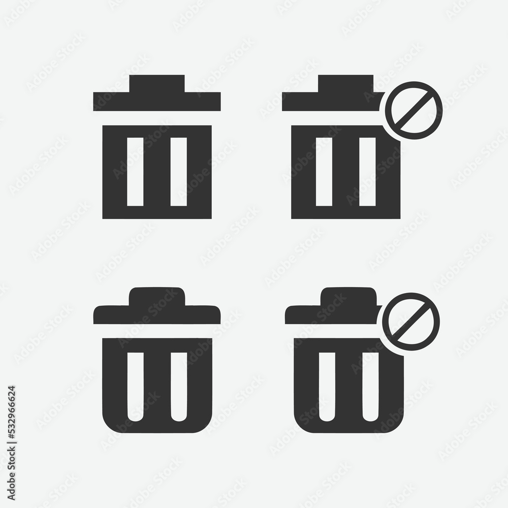 Poster trash can vector icon. recycle bin icon symbol. trash can vector illustration on isolated background