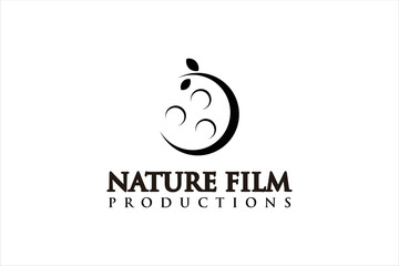 nature film cinema studio production logo design symbol