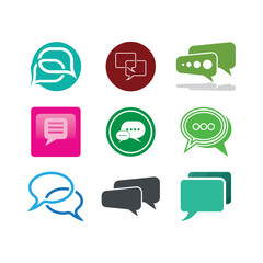 message bubble logo and symbol speech