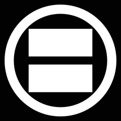 家紋です。丸に二つ算木といいます。