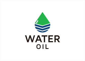 water oil drop gas logo design symbol