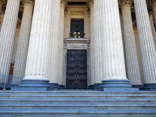 detail of the facade of a building