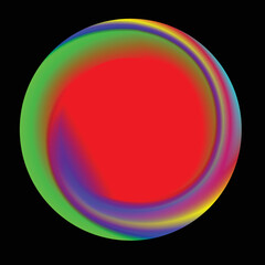 Vector Illustration . Colorful sphere .Liquid gradient  Logo . Design element . Abstract Geometric shape .