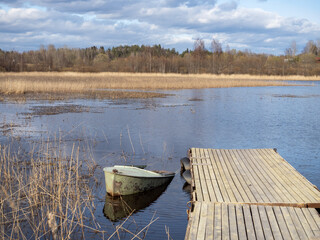 boat on the lake