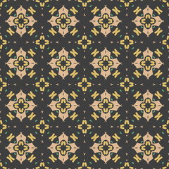 pattern design with abstract ornament motif
