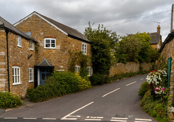 Naklejka premium picturesque Abbotsbury village in Dorset on the Jurassic Coast of England