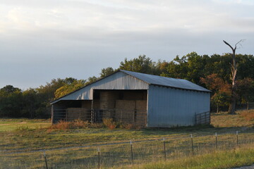 Fototapeta premium Metal Hay Shed