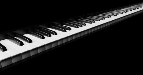 piano keyboard 3d render made in blender piano floating in space