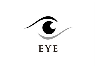 beautiful eye woman logo design vector illustration