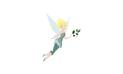 Forest fairy on a transparent background. 
